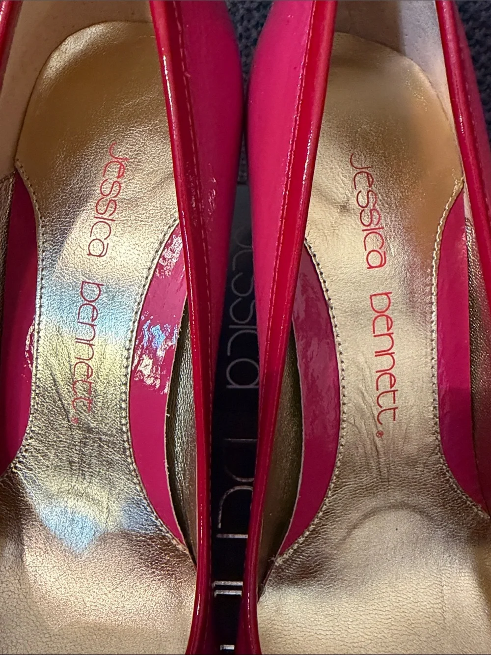 Jessica Bennett Pink Patent Buckle Pumps